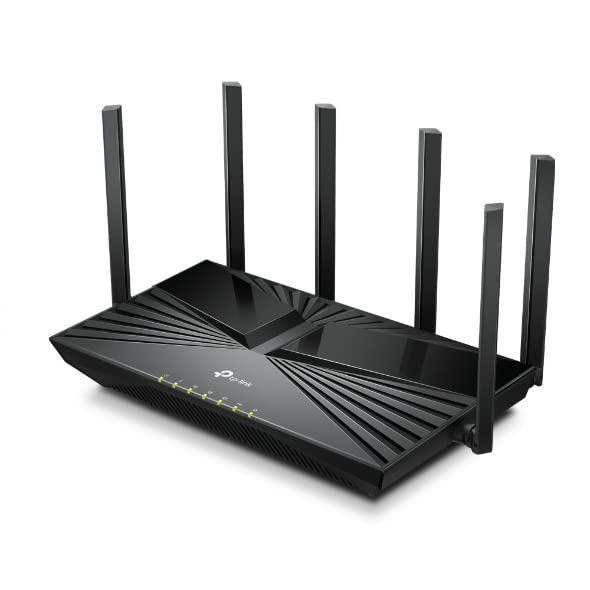 TP‑Link Archer AX4400 antenna closeup illustrating focused beamforming advantage