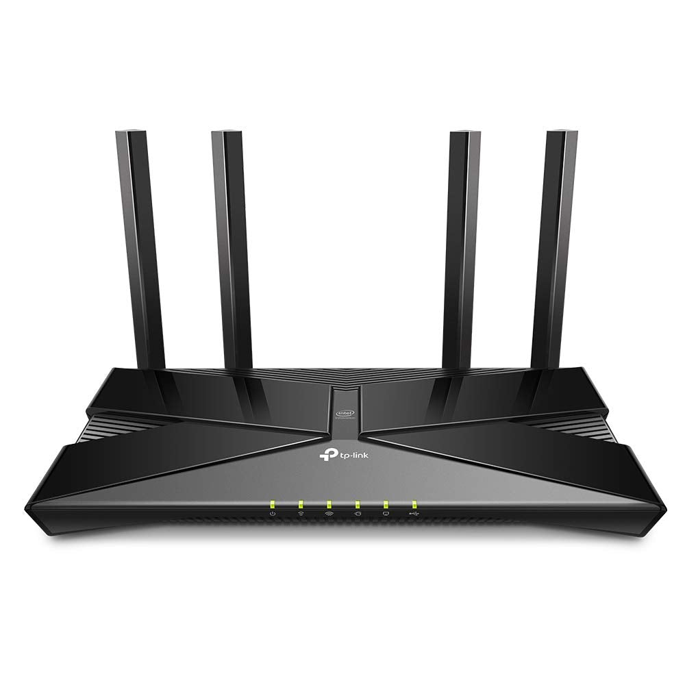 TP-Link Archer AX50 router rear ports illustrating easy home networking setup.