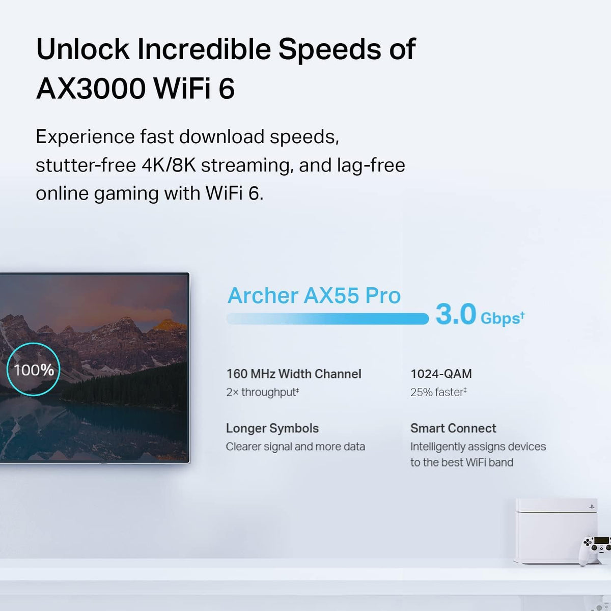 TP-Link Archer AX55 Pro HomeShield protection for safer smart home browsing.
