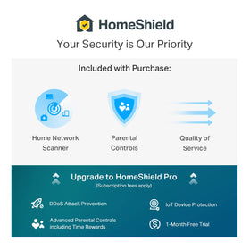 TP‑Link Archer AX72 Pro HomeShield security for safer network.