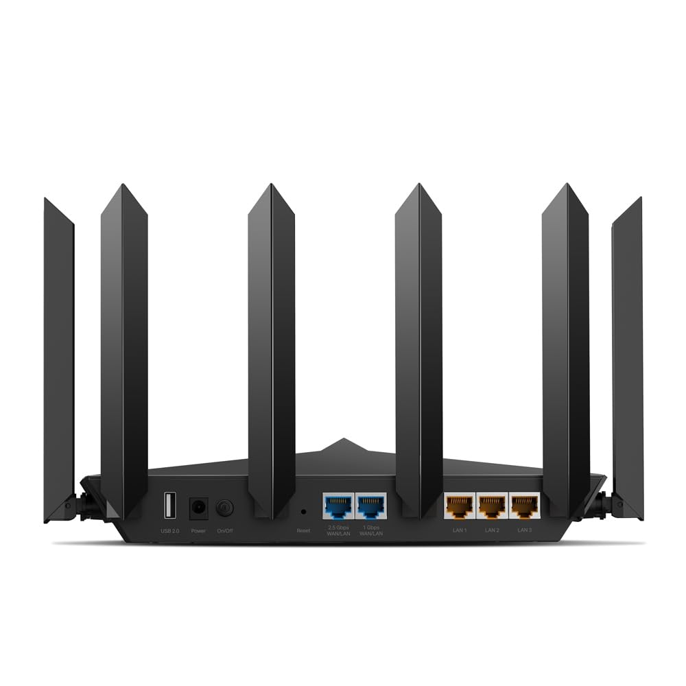 TP-Link Archer AXE7800 antenna array delivering wide coverage across rooms