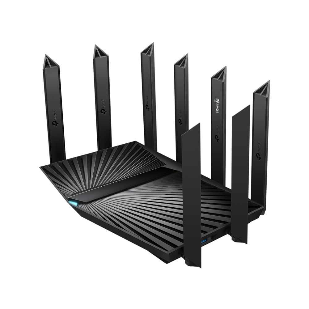 TP-Link Archer AXE7800 ports close-up highlighting high-speed WAN/LAN connections