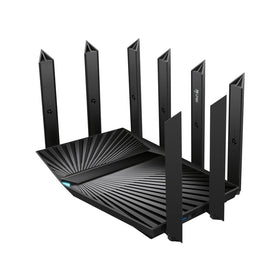 TP-Link Archer AXE7800 ports close-up highlighting high-speed WAN/LAN connections