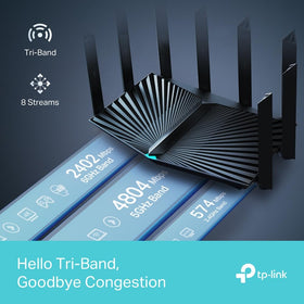 TP-Link Archer AXE7800 vents design for cooler operation during heavy use