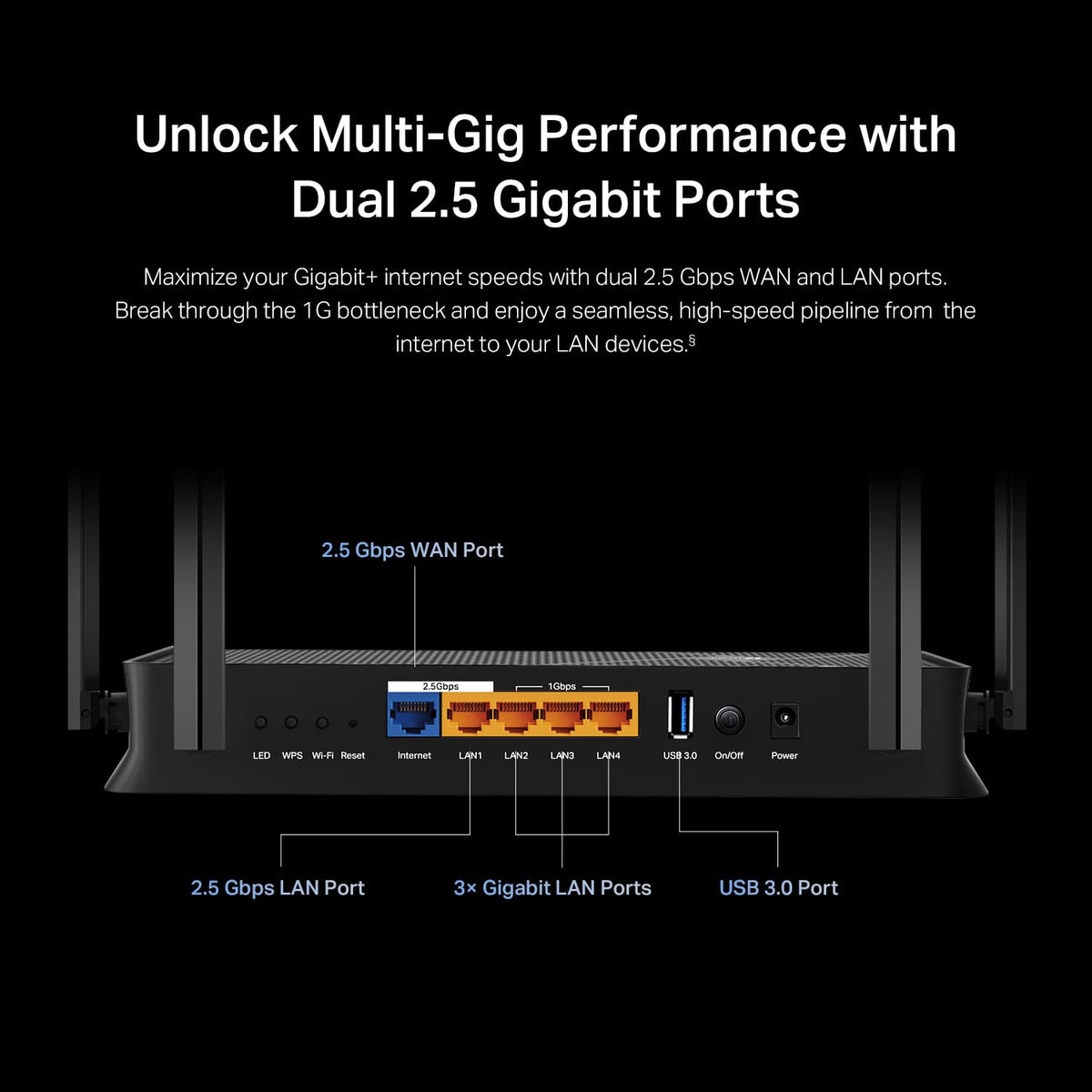 TP-Link Archer BE230 quad-core processor powers smooth multi-tasking.