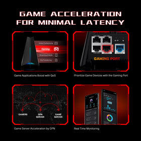 TP-Link Archer GE650 game panel displaying traffic and device focus for optimization