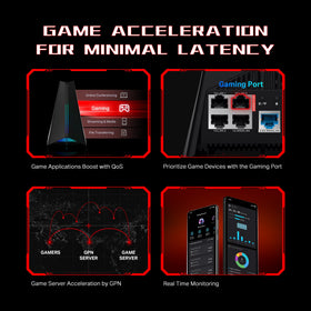 TP-Link Archer GXE75 vibrant RGB lighting for immersive gaming ambience.