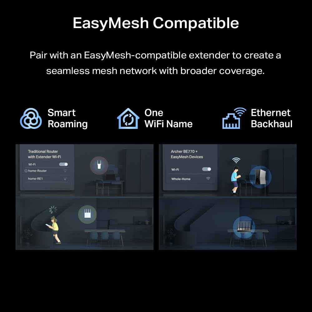 TP-Link Archer BE770 HomeShield UI enhances network security and controls