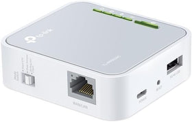 TP-Link TL-WR902AC held in hand to show compact size and easy travel packing benefit