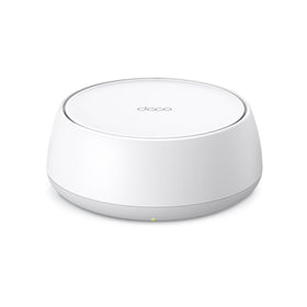 TP-Link Deco 7 BE23 front view highlighting compact design and strong coverage.