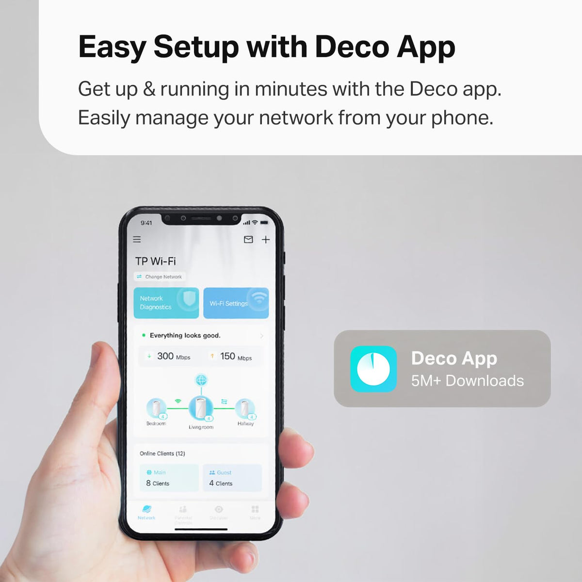 TP-Link Deco 7 Elite BE95 app management interface for easy setup.