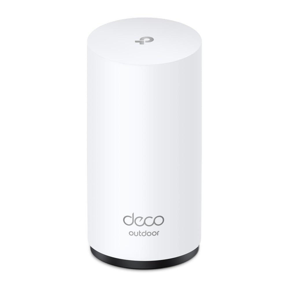 TP-Link Deco 7 Outdoor BE65 front view for outdoor coverage and weatherproof reliability.