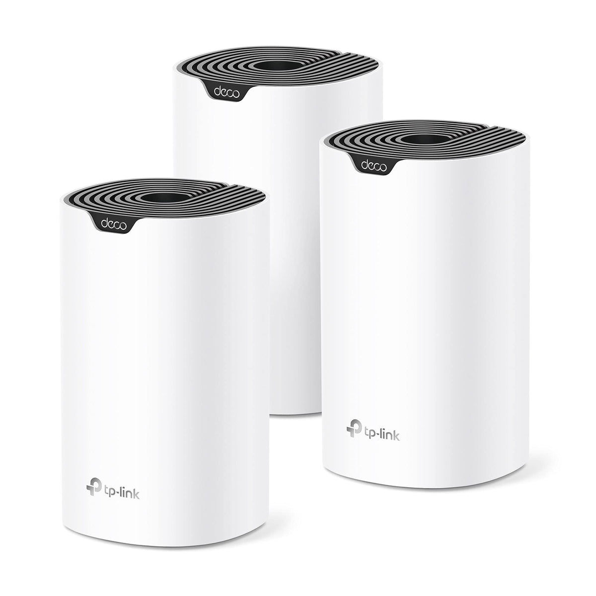 TP-Link Deco S4 mesh unit with Ethernet ports for wired backhaul