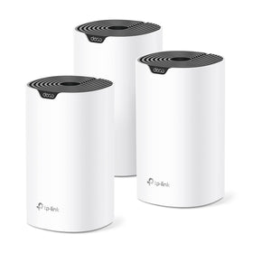 TP-Link Deco S4 mesh unit with Ethernet ports for wired backhaul