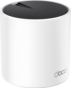 TP-Link Deco X25 white design blends with home décor while delivering strong signal.