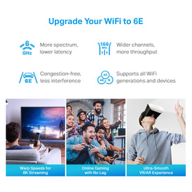 TP-Link Deco XE75 Pro 6 GHz band active to reduce interference in busy homes