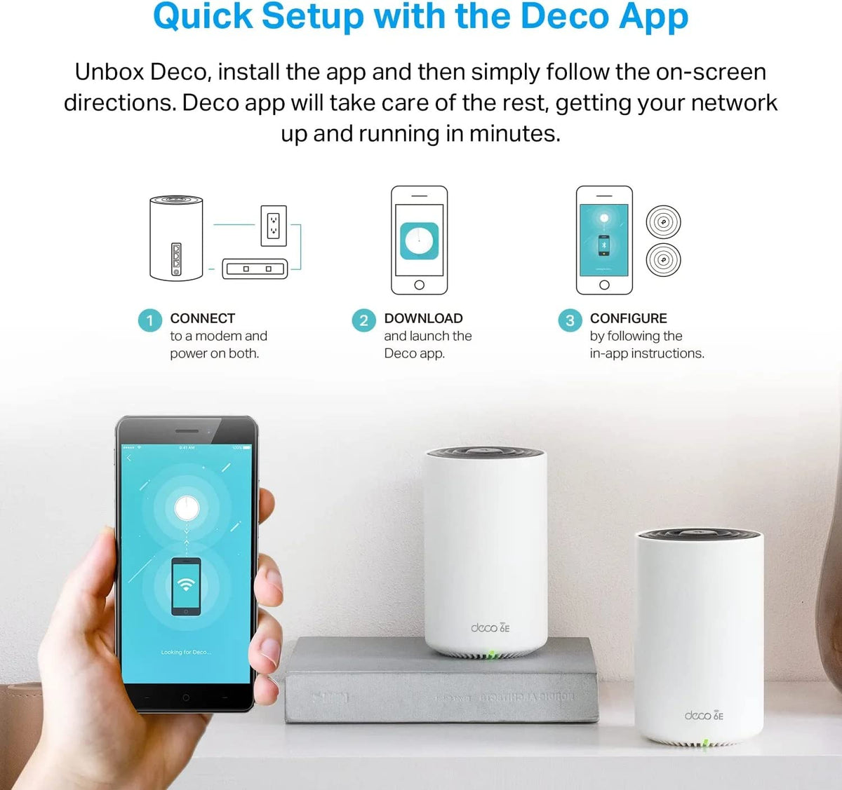 TP-Link Deco XE75 Pro app-based setup for quick configuration