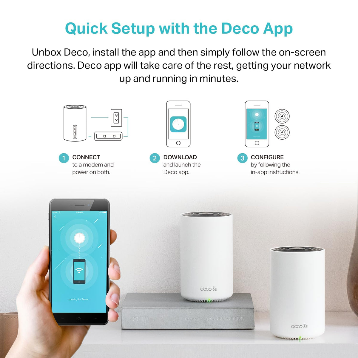 TP-Link Deco XE75 works with major ISPs for easy deployment.