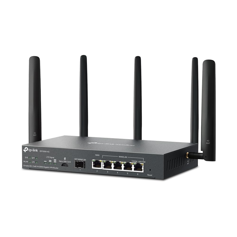 TP-Link ER706W-4G gateway configured for Omada mesh setup and seamless expansion.