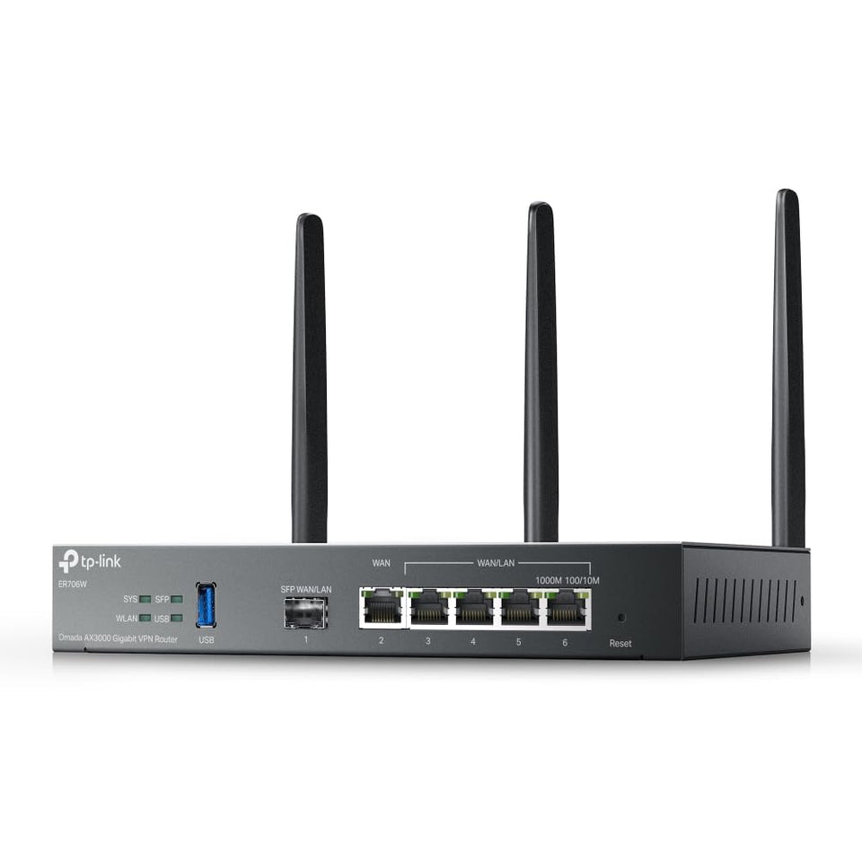 TP-Link ER706W AX3000 router delivering fast WiFi 6 with VPN ready features