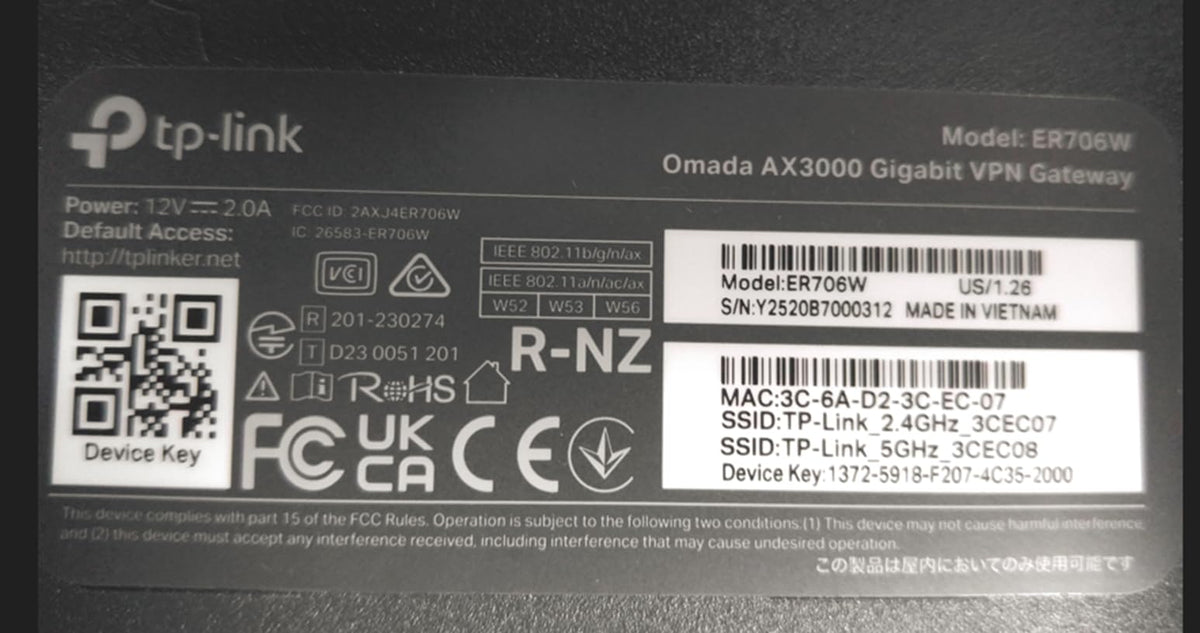 ER706W ports layout supports flexible networking with multiple Gigabit ports