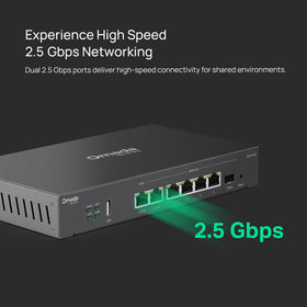 TP-Link ER707-M2 back panel highlighting diverse ports for flexible networking