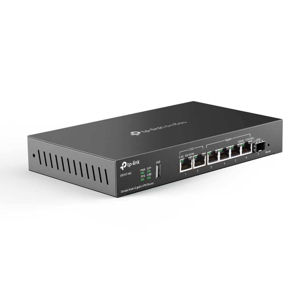 TP-Link ER707-M2 WAN/LAN ports in action for high-bandwidth connectivity