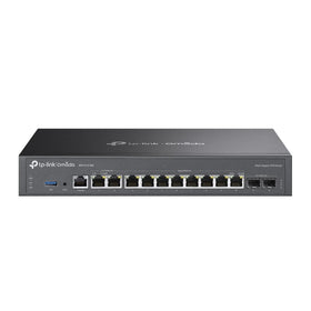 TP-Link Omada ER7412-M2 front view highlighting dual 2.5G ports for fast connectivity.