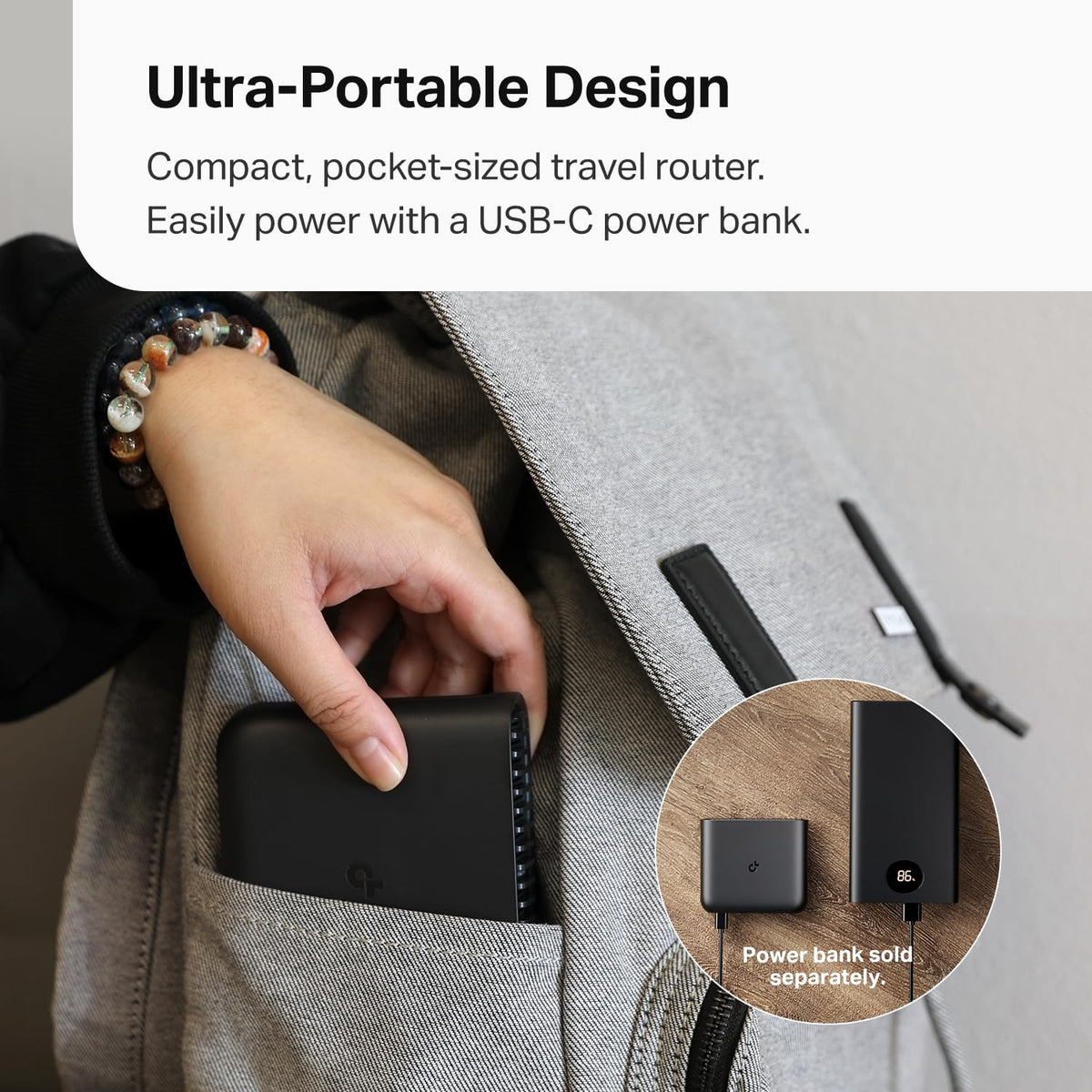TP‑Link Roam 6 Tether app setup screen illustrating quick configuration and mode switching