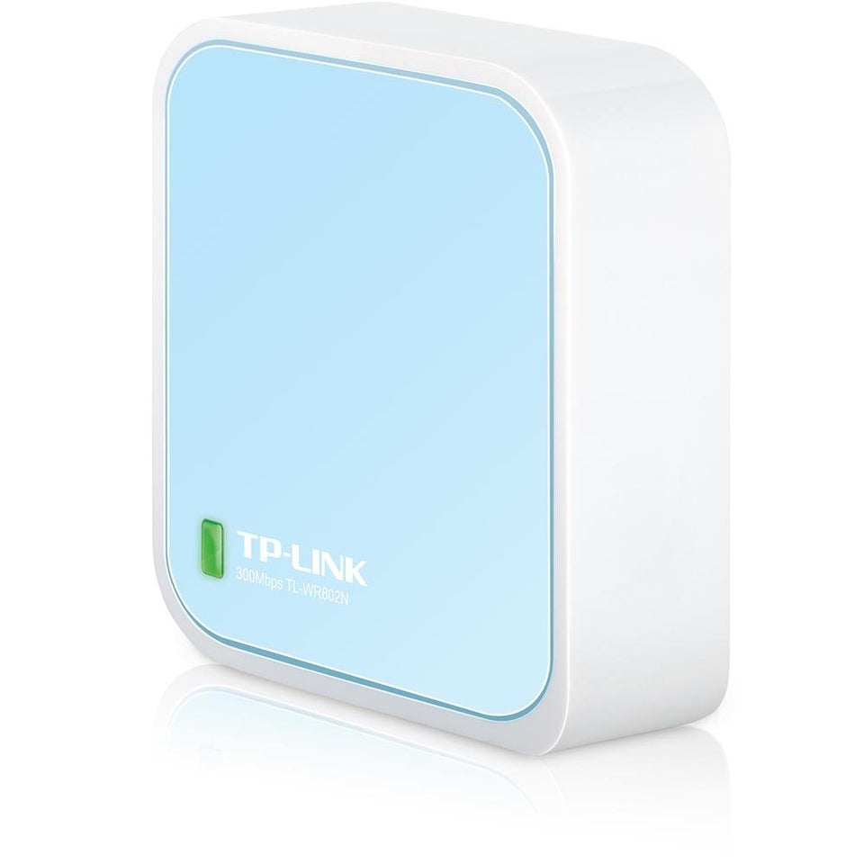 TP-Link TL-WR802N front view and ports showing compact design and quick setup benefit