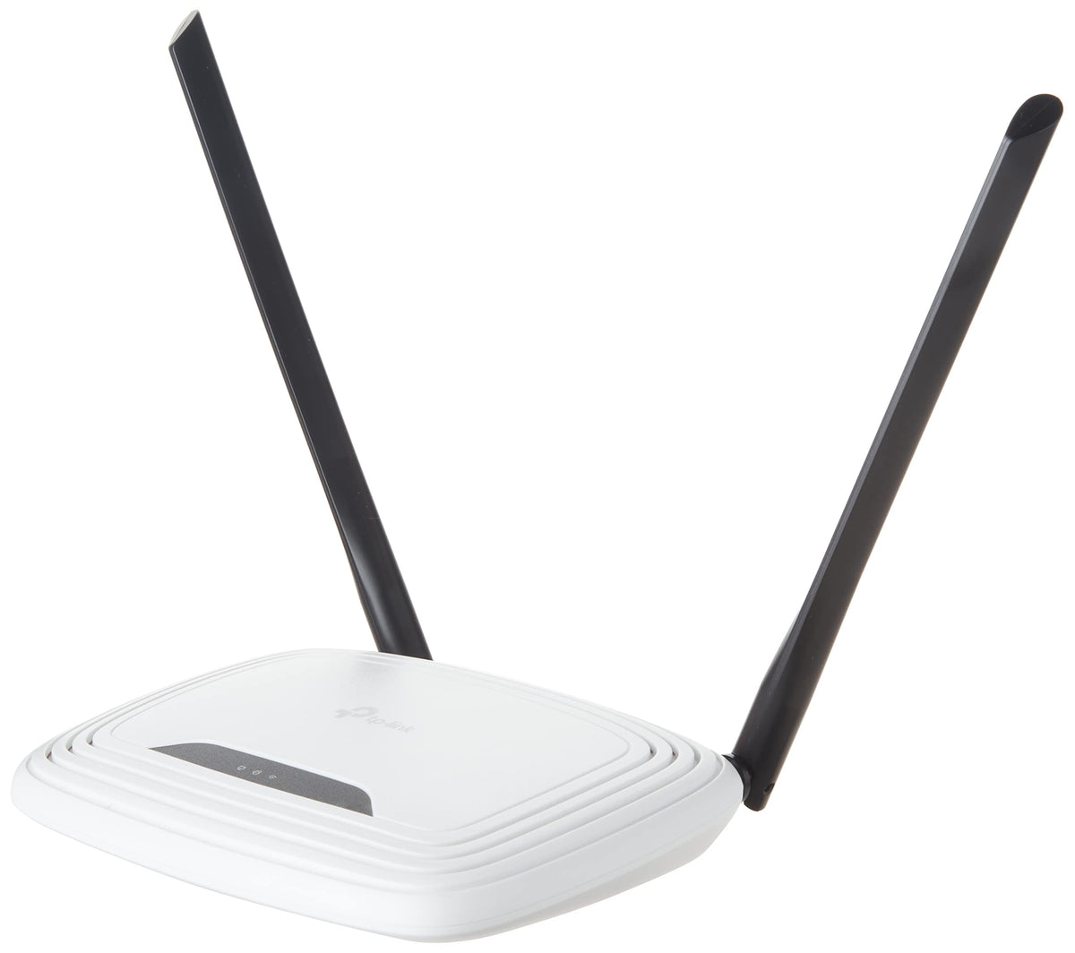 TP-Link TL-WR841N front view shows compact wireless router for small spaces.