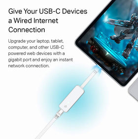 TP-Link UE300C plug-and-play setup requires no driver on most systems.
