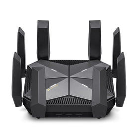 TP-Link AXE16000 Archer AXE300 front view shows sleek design and high speed potential