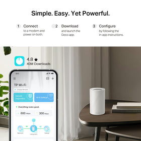 TP-Link Deco 7 Pro BE67 mesh network extending coverage across rooms
