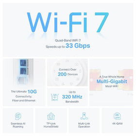 TP-Link Deco 7 Elite BE95 mesh system in room delivering robust whole‑home connectivity