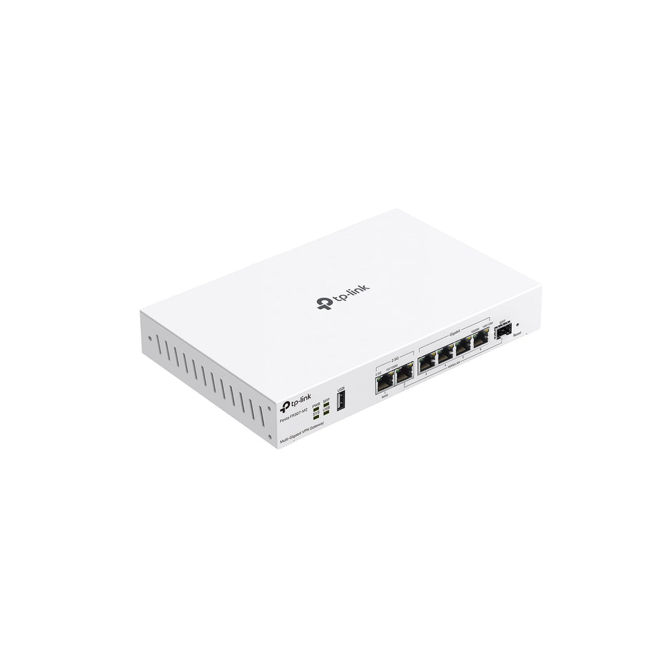 TP-Link Festa FR307-M2 front view shows compact metal housing for space-efficient offices.