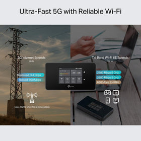 TP-Link M8550 battery pack delivering all-day connectivity.