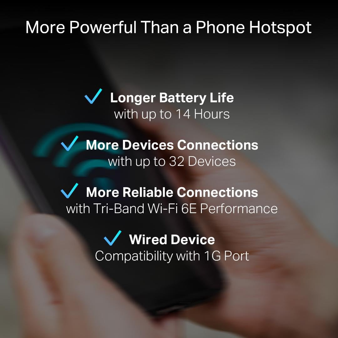 TP-Link M8550 touchscreen interface enables quick setup on the go.
