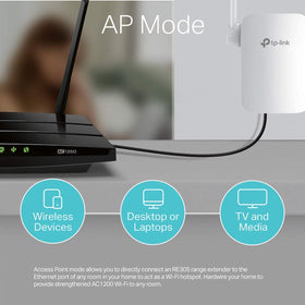TP-Link RE305 AP mode setup, creates a new wireless access point.