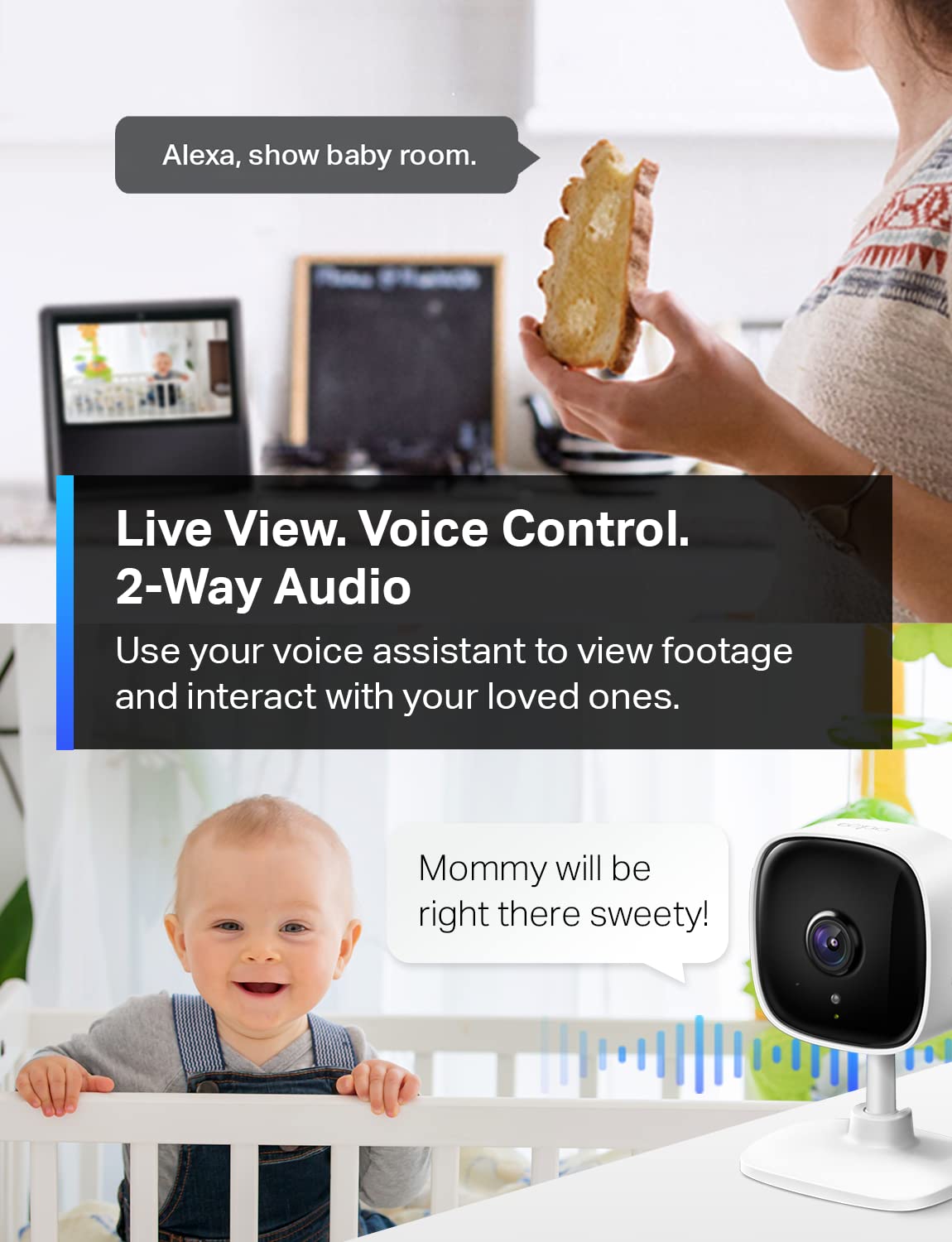 TP-Link Tapo C100 1080p HD video for clear viewing
