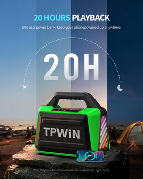 TPWIN unit offering up to 20 hours of continuous play