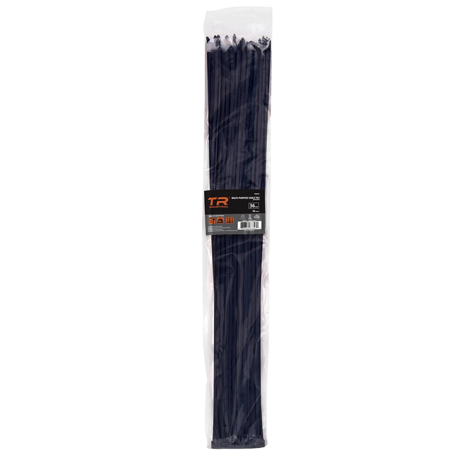 TR Industrial front packaging showing 50-pack and length benefit