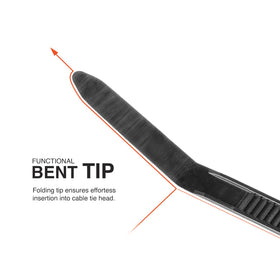 TR Industrial cable tie beside measuring tape showing 48 inch length for scale