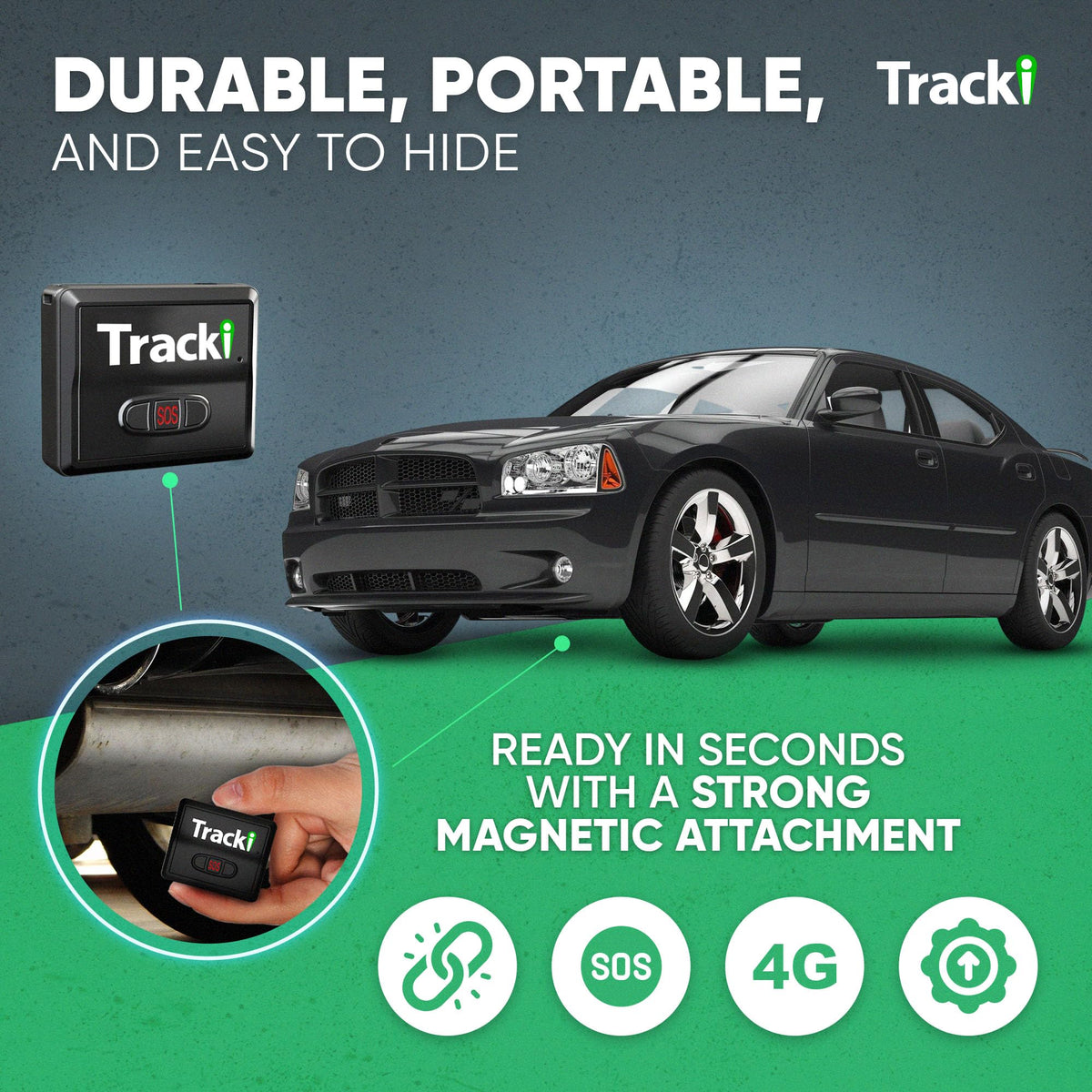 Tracki belt clip for easy portable tracking