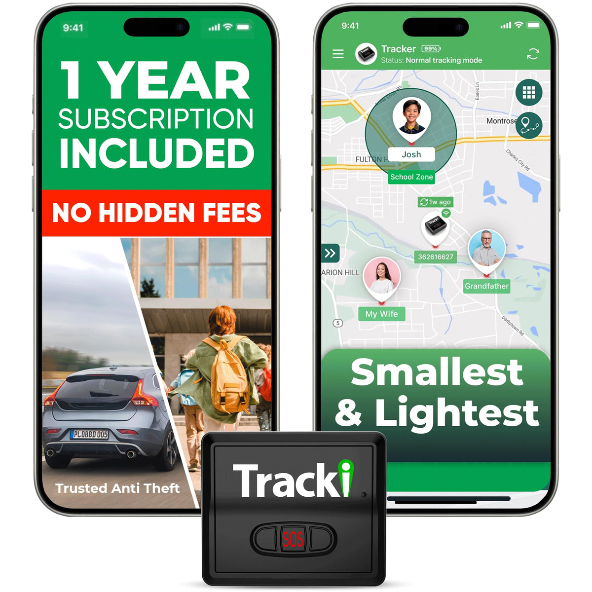 Tracki compact GPS tracker design for discreet vehicle monitoring.
