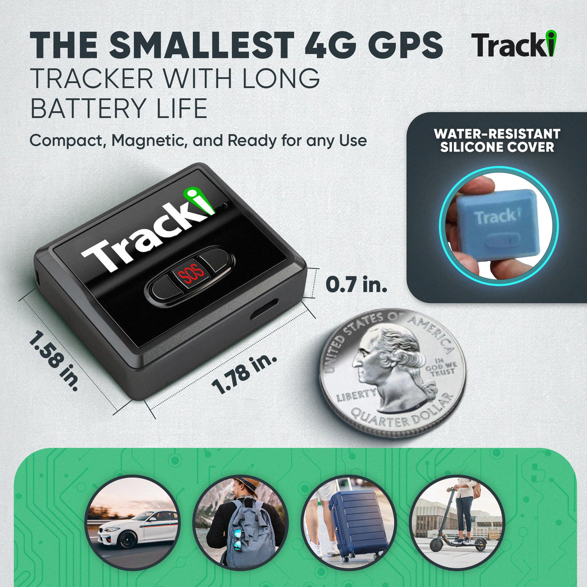 Tracki magnetic mount enabling hidden vehicle placement