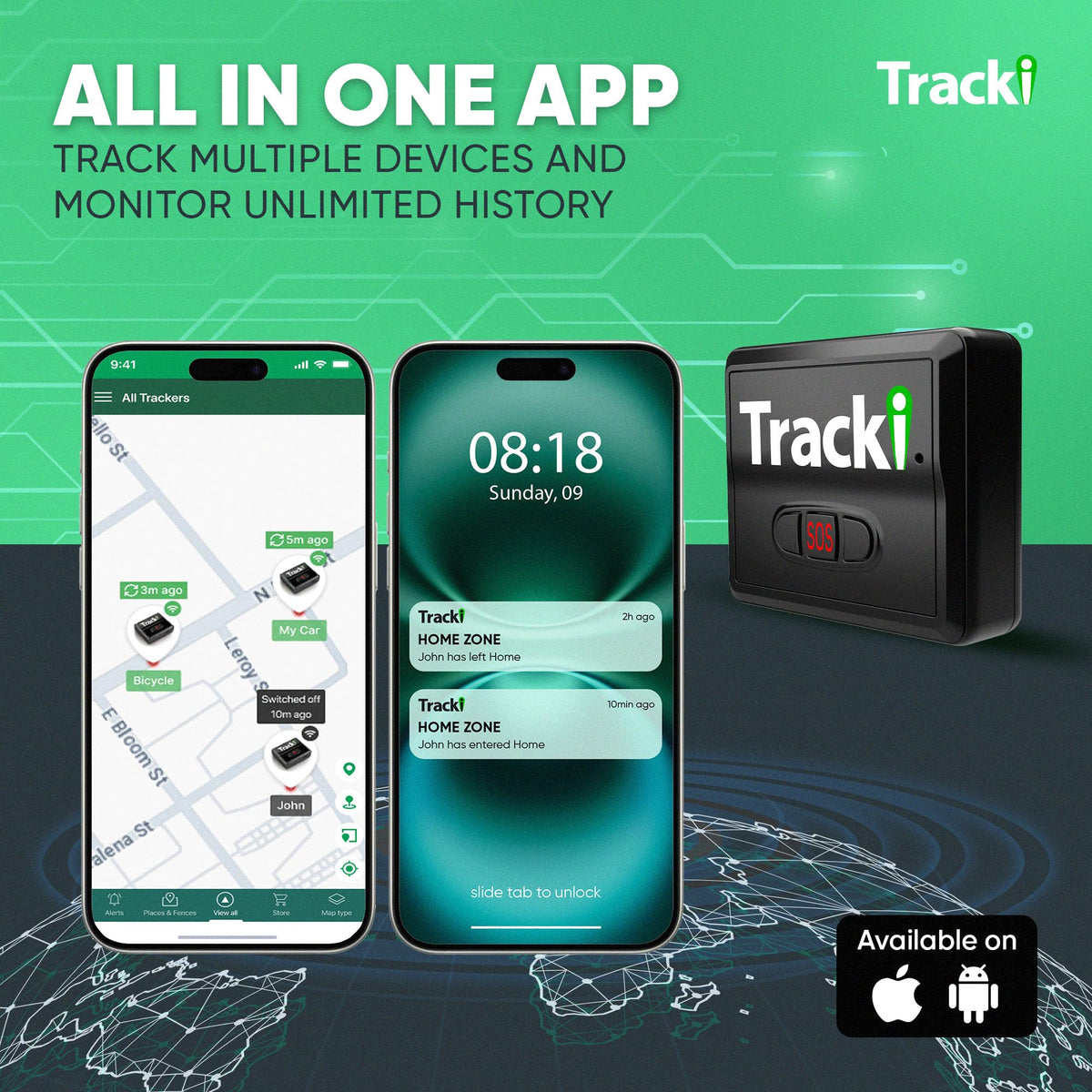 Tracki multi-band technology maintains connection across networks