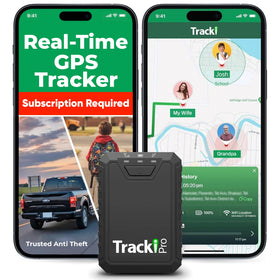 Tracki Pro front view showing compact design and durable case benefit