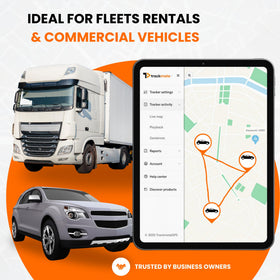 TrackmateGPS Dash T11 geofence alerts displayed on map for perimeter security