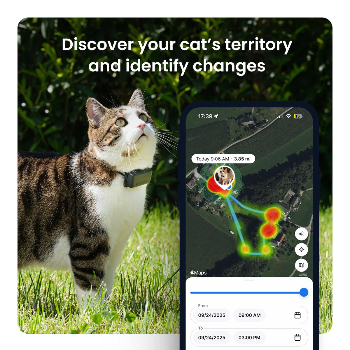 Tractive Cat Mini battery life up to five days for extended use.